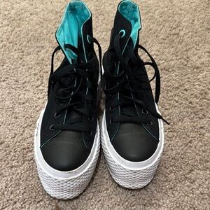 Converse Black and Teal High-Tops